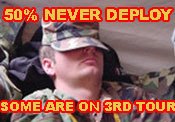 Logistics of war mean that sizable chunk of the U.S. military never deploys to Iraq or Afghanistan.