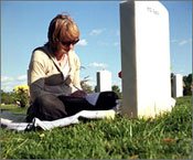 Regina "Gina" Barnhurst writes letters to her son, Eric Herzberg, every Sunday. He was killed by a sniper in Iraq on Oct. 21.
