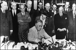 FDR Signs GI BIll FDR Signs GI BIll