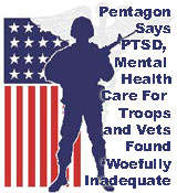 Pentagon finds mental health care for troops inadequate