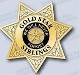 7 Point Star that states "We Will Never Forget"