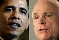 Where do Obama and McCain stand on key issues? 