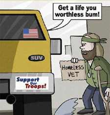 Homeless Veteran Cartoon 