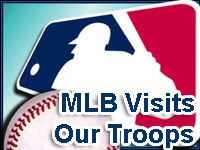 Major Leaugue Baseball visits war veterans today