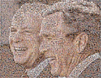 A mosaic of the 4,000 US Troops killed in Iraq.