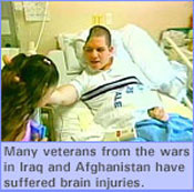 Iraq veterans with Traumatic Brain Injury suffering.