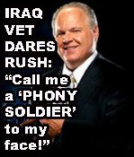 Wounded &quot;Phony Soldier&quot; Challenges Rush Limbaugh