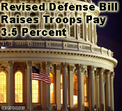 revised defense bill authorizing a 3.5 percent pay raise for troops 
