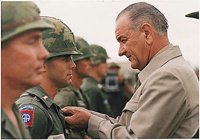 The presidency of Lyndon Baines Johnson began in November 1963 following the tragic assassination of John F. Kennedy. It ended in January 1969 after LBJ's announcement 10 months earlier that he would not seek a second term.