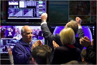 Physicists at the European Center for Nuclear Research celebrate