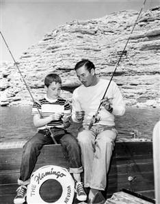 Actor Errol Flynn and Son Sean 1951