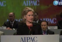 Hillary Clinton Speaks to AIPAC says “Israeli Building Hurts Peace”