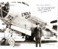 Brig. Gen. Paul Tibbets and the Enola Gay