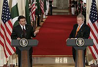 President Musharaf and President Bush at the White House