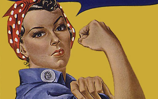 FEMINIST FACE: Rosie the Riveter inspiration Geraldine Doyle in 1942