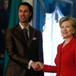 Clinton meets Mutassim Qaddafi on April 21, 2009