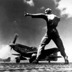 NA P-51 takes off from Iwo Jima