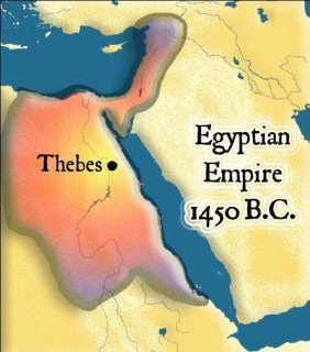 Egyptian empire at the time of the Exodus.