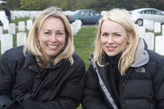 Valerie Plame and Naomi Watts on the Fair Game Set