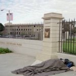 Homeless sleeping outside VA center