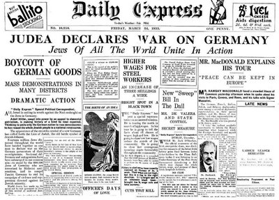 Judea declares war on Germany