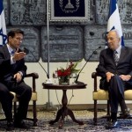 Israel’s President Shimon Peres meets with U.S. House Majority Leader Eric Cantor (R-VA) in Jerusalem