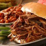 B pulled pork sandwich