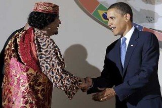 Gaddafi Obama
