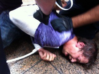 protester arrested