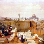 David Roberts- The mosque of Omar at Jerusalem from Mount Moriah, Jerusalem 1839