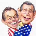 bush_blair wrapped in flags