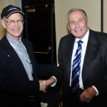 George Krasnow and Jon Utley honor Rabbi Berger