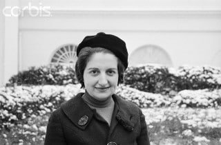 Helen Thomas Standing Outside
