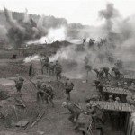 Soldiers going over the top
