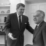 Yitzhak Shamir with Ronald Reagan