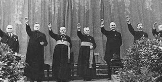 Croatian Catholic Monks and Nazi salute