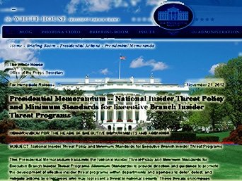 Breaking: White House Announces “Insider Threat” Policy