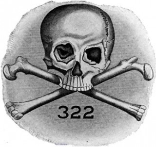 Logo of the Skulls and Bones Society, an undergraduate senior secret society of Yale University closely connected to the Syndicate.