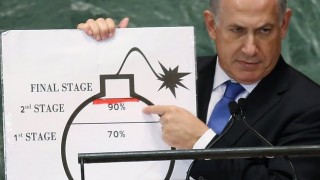 Bibi bombs at the UN last year