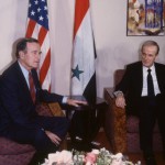 Meeting between George Bush and Hafez El-Assad