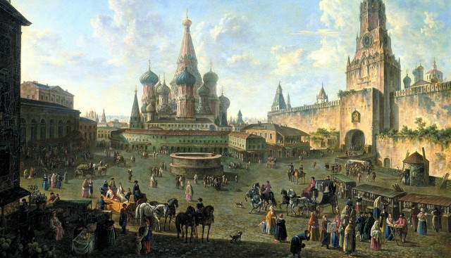 Red Square in Moscow (1801) ...by Fedor Alekseev