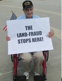 Aldo Dipre`, a 94-year old World War II Veteran, puts the VA on notice with his message  to passing motorists at the 285th consecutive Sunday Rally of the Veterans Revolution.
