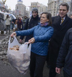 Nuland doing her girl scout cookie impersonation in Kiev