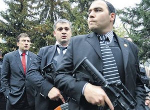Does Saakashvili have prison guards in his future