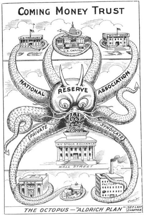 1912-Cartoon-One-Year-Before-The-Creation-Of-The-Federal-Reserve