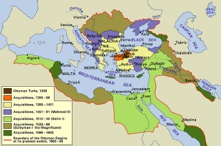Map of the Ottoman Empire, 1299 - 1923