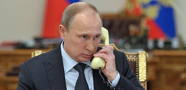 Putin on the phone...threatening on one