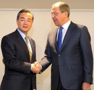 Chinese Foreign Minister Wang Yi and Sergey Lavrov