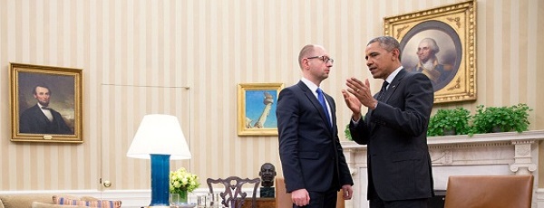 Ukrainian President Oleksandr Turchynov visited with US President Barack Obama