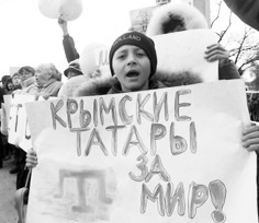 Tatars protest